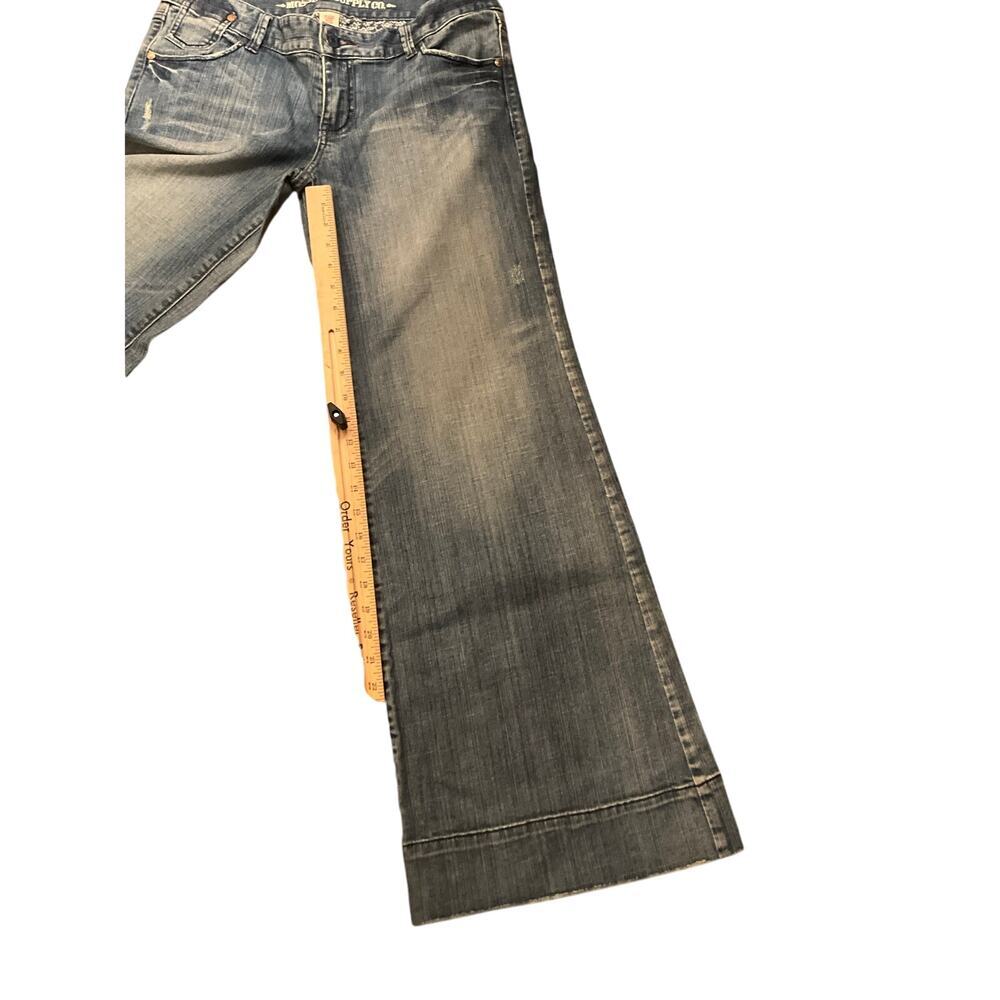 Mossimo Supply Co. Wide Leg Jeans Mid Rise Denim Medium Wash Blue Size 11 NWT - Picture 6 of 6